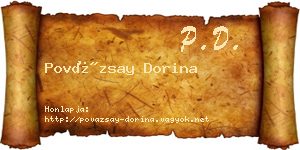 Povázsay Dorina névjegykártya