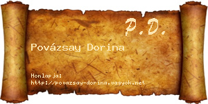 Povázsay Dorina névjegykártya