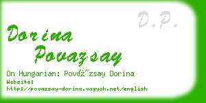 dorina povazsay business card